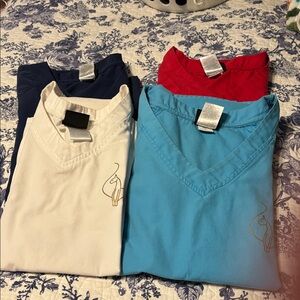 Baby Phat bundle of scrub tops . 2 medium and 2 large